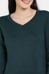 Zivame Comfy Knits Loungewear Top - Atlantic Deep — thumbnail 5